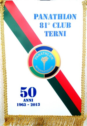 Guidoncino del cinquantenario del Panathlon International Club di Terni